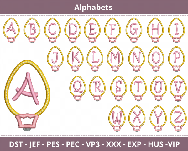 Alphabets Embroidery Design Bundle - Monogram - Font - Machine Embroidery Pattern – Instant Download Machine Embroidery Designs