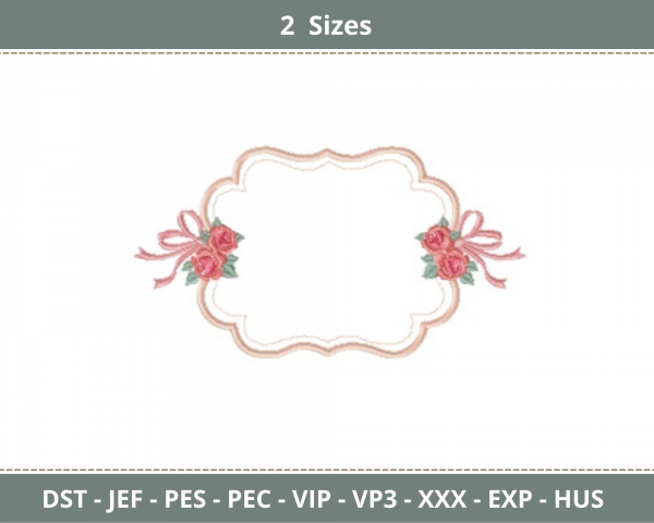 Creative Frame Embroidery Design - Machine Embroidery Pattern - 2 Sizes -  Instant Download Machine Embroidery Designs